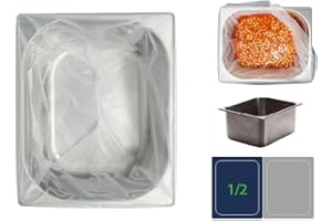 DELISUPPLIES Deli Supplies 100 x 1/2 Gastronorm Bain Marie Pot Liners Easyliners Disposable Food Safe Polythene Heat Resistant 30 Micron Tray Liners | Catering Kitchen Equipment for Hot Food Pack of 100