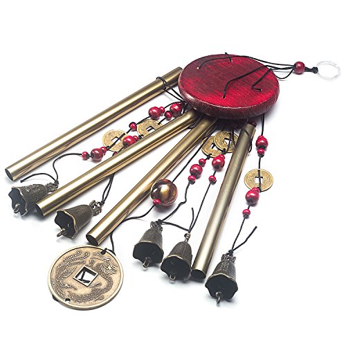 Wind Chimes MIRX Bronze Metall Chimes 4 Röhren 5 Glocken 60 cm lang ca. - 2