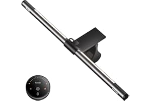 Quntis Monitor Light Bar with Backlight and Remote Control, 40cm Curved Monitor Lamp with Stepless Brightness & Hue Adjustment, CRI≥95 Eye-Care No Screen Glare Computer Screen Light Bar Home Office