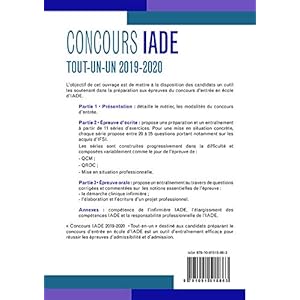 Concours IADE 2019-2020 : Préparation et entraînement complets - Epreuves d'admissibilité et d'admission