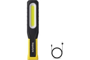 Napatyre Lampe de Travail Baladeuse LED Rechargeable, 1000 Lumens 6000mAh Lampe Mecanicien avec Aimants et Crochets, Rotation à 180°, 5 Modes Lampe Torche pour Garage, Camping, d'urgence