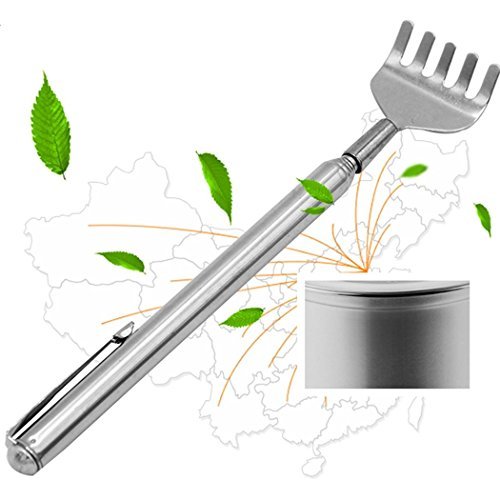 Preisvergleich Produktbild Tragbar Edelstahl ausziehbar Massagegerät Stahl Länge Rückseite Kratzbaum