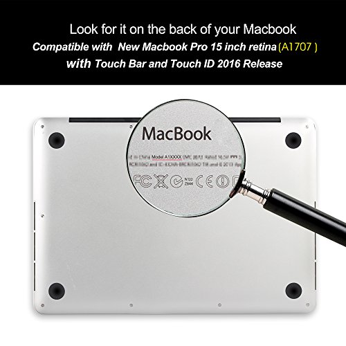 iDOO MacBook Schutzh  lle   Hard Case Cover Laptop H  lle  F  r 2016 MacBook Pro 15 Zoll mit Retina Display und Touch Bar  A1707  - matt  Schwarz