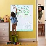 Pegatina de Pizarra [ESCRIBE Y BORRA] Una pizarra blanca en un rollo de pegatina que podrá transformar cualquier superficie lisa (pared, suelo, muebles, puertas, cajas, etc..) en una auténtica pizarra que sirva de lienzo para dar pie a tu creatividad. Perfecto para oficinas! Fácil de limpiar y reusar.