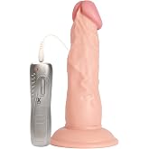 LOVEX Vibrating Vibrator Penis 17cm Suction Cup Dildo Soft Realistic Soft Texture Curlable Flexible Bendable Make