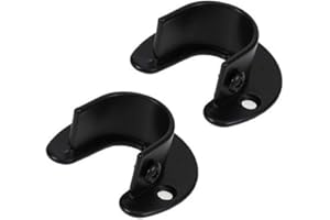 KAFENDA - Soporte para barra de ropa montado en la pared, 2 piezas, cortina, soporte para barra de cortina de ducha para postes de ropa de 1,26" de diámetro