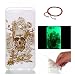 Produktbild Schutzhülle für Huawei P10 Plus, GOCDLJ Ultra Thin TPU Luminous Fluoreszierendes Licht Leuchtende Nacht Hülle Muster Gel Skin Transparent Bumper Rand Cover Tasche Bunte Handyhülle Protective Case Schale schützende Durchsichtig Rückschale Clear Rubber Pattern Fall Handytasche Weiche Ränder Etui + Chinesischer Stil Rote Armbänder für Huawei P10 Plus Design Skelett Rose