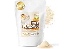 ‎HE-JU Rice Pudding 1,5kg, GESCHMACKSNEUTRALER Instant Rice Pudding aus 100% Reisquellmehl für dein ideales Pre oder Post Workout Ricemeal, vegan und ohne Zuckerzusatz