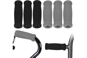 XFSRG 6 Pezzi Cuscinetto per Stampelle Spugna Custodia Imbottita Antiscivolo Adatto per Bastoni da Passeggio o Deambulatori