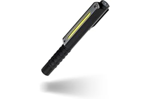 NEBO Lil Larry 500 Flex Rechargeable Work Light – 500 Lumen COB LED, USB-C Charging, Flex-Power Battery System, Magnetic Base, IPX4 Water-Resistant, Aircraft-Grade Aluminium (Black)