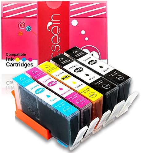 Cseein 5pk Compatible HP 364XL 364 XL Ink Cartridges Replacement for HP Deskjet 3070A, Photosmart 5510 5511 5512 5515 5520 5524 6510 6520 6515 7510 7520 7515 B8550 Printer