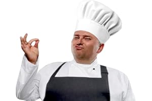 Urby Extra Large Chefs Hat Similar to Hat Size XL, XXL or 7 1/2 and up. Great Comfort to Chefs with Larger or Bigger Head