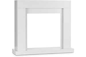 Klarstein Studio Frame - Corps de cheminée, Conception Robuste en MDF, Décorative, Possibilité de Fixation Murale, Dimensions de l’Ouverture : 58 x 60 cm (LxH), Blanc