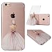 Produktbild IJIA Ultradünne Transparente Kleid Aschenputtel Weiche TPU Silikon Stoßkasten Abdeckung Hülle Schutzhülle Schale Tasche für Apple iPhone 6 / 6S + 24K Gold Aufkleber