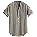 Price comparison product image PRINCER Short Sleeve Fancy Floral Linen Shirts Summer Cotton Linen T-Shirt Summer Comfort Mens Daily Handsome Cool Shirts Beach Yoga Top Blouse