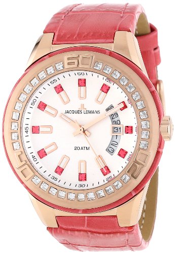 Jacques Lemans Unisex-Armbanduhr Miami Analog Quarz Leder 1-1776G Jacques Lemans Unisex-Armbanduhr Miami Analog Quarz Leder 1-1776G