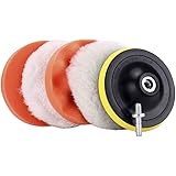 6pcs 6 inch （15cm）Polishing Pads Sponge and Woolen Polishing Waxing Buffing Pads Kits, Kit for Car Sanding Auto Polisher Buff