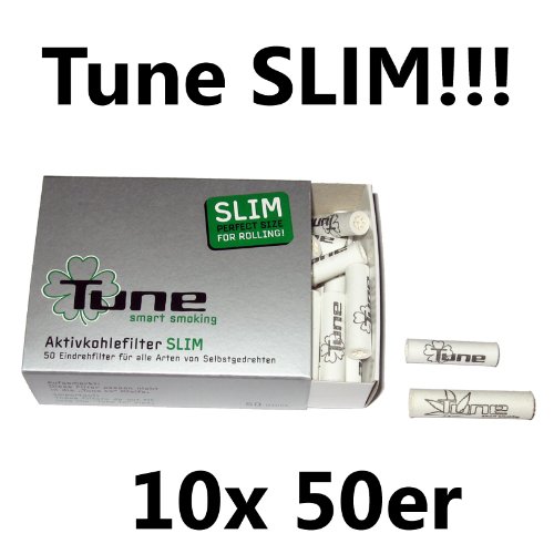 Tune Slim Aktivkohlefilter 7,1mm (10x50) Weltneuheit! Aktivkohle Filter