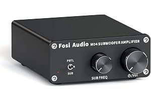 Fosi Audio M04 subwoofer förstärkare 100 W, TPA3116 mini monokanal förstärkare, full frekvens och underbas omkopplingsbar