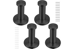 JINXM 4 Crochets De Salle De Bain En Acier Inoxydable Patères Crochets Muraux Et Crochets à Serviettes Peuvent être Utilisés Dans La Salle De Bain Le Vestiaire Le Hall La Cuisine(Noir)