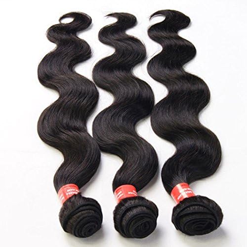 Brazilian Body Wave Virgin Long Hair Weave 1 Bundle 100% Unprocessed Virgin Brazilian Human Hair Weft Extensions Natural Black Color for Women , 14 inch