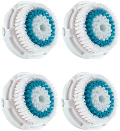 4 pcs Replacement Brush Heads for Clarisonic Deep Pore Facial Cleansing. Compatible with Mia 1, 2, 3(Aria), SMART Profile, Alpha Fit, Plus, Sonic Radiance