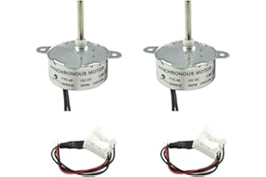 CHANCS Motor síncrono TYC-40 DC 12 V 5 RPM longitud del eje interior 33 mm para decoración de Navidad, micro motor, 2 unidades