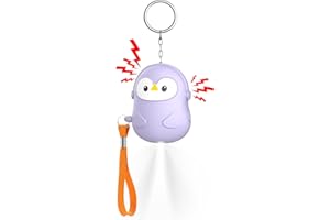 NINONLY 130dB Alarme Personnelle Anti Agression, Alarme de Poche pour Femmes, Sirène Personnelle d'urgence avec Lumière LED, Porte Clef Alarmes de Sécurité pour Enfants Personnes Agées