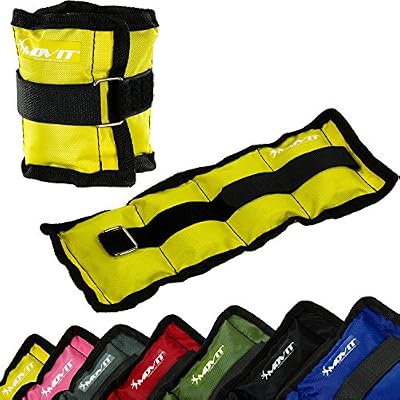 MOVIT® MOVIT - Lot de 2 bracelets lestés pour chevilles et poignets - 2x 0,5 kg Couleur jaune