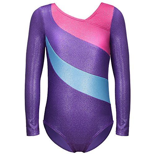 Einteilige Kleinkind Mädchen Kinder Langarm Ballett Ballettröckchen Kleid Trikotanzug Tanz Kleid Ballett Ballettröckchen Mädchen Gymnastik Trikotanzug Akrobatik Training Dancewear