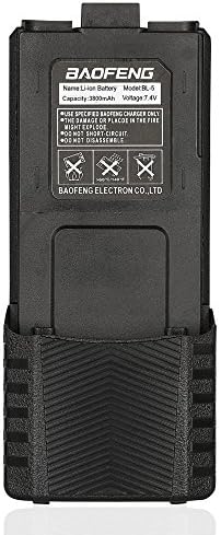 BL-5L Extended 3800mAh 7.4V Li ion Battery for Baofeng UV-5R 5RE F8+ F9 (Black)