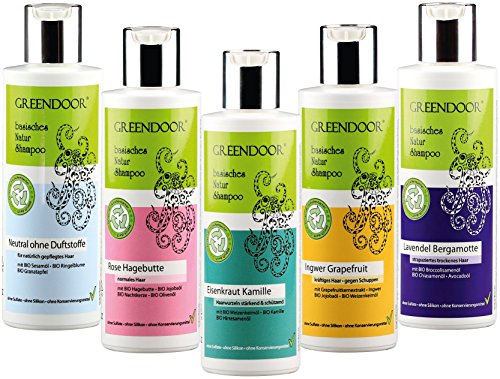 Greendoor Natur Shampoo Eisenkraut Kamille 200 ml – für kraftloses Haar, ohne Sulfate, ohne Silikon, ohne Konservierungsmittel, basische BIO Haarpflege, all natural, 100% biologisch abbaubar - 8