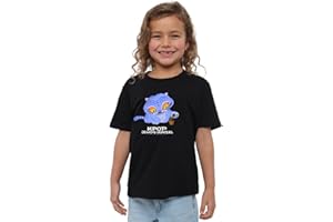 Kpop Demon Hunters K-Pop Demon Hunters-Cute Derpy Tiger Cartoon Kids T Shirt, Navy Mixte Enfant