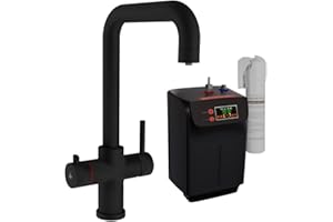 ELLSI 3 in 1 Instant Boiling Hot Water Dispenser Kitchen Sink Mixer Tap with Tank & Filter (Matte Black)