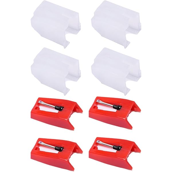 4 Aiguilles Diamant Pour Tourne-Disques Vinyle - Pointe Rubis Universelle - Remplacement Facile
