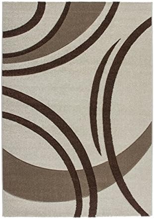 Sona Choose The Lux, Modern Rug Jute Handgecarved 3D Effect Back Ivory Black Brown, off-white, 80 x 300 cm