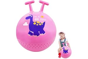 IUKUNNE Ballon Sauteur pour Enfants,Gonflable Balle Trémie,Balle Rebondissante Pour Enfants,Sauteur Ballon Rebondissant,Trémie de Rebond,Convient 2 ans et Plus Jouet d'intérieur et Extérieur (Rose)