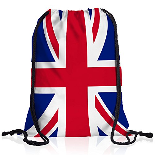 style3 England Turnbeutel Rucksack Tasche Great Britain Flagge WM EM Sport Beutel Festival Fahne Uni Schule Bunt