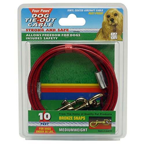 Interpet-Limited-Four-Paws-Dog-Tie-Out-Cable-Assorted-Colours