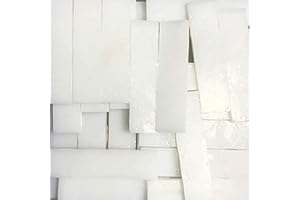 BTMIEY 1 x 4 cm Buntglas-Streifen, DIY-Glasmosaik, Hobbys, Bastelarbeiten, Teller, Bilderrahmen, Blumentöpfe, handgefertigter Schmuck, 200 g (weiß)