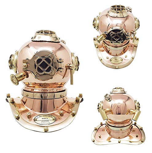 tuffatore con motivo decorativo a forma di casco da palombaro Replica, colore: rosso