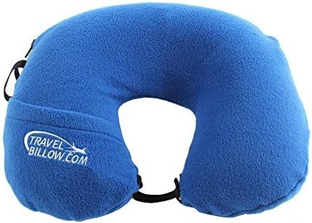 Travel Billow Pillow for Neck Support with Built-In Blanket, Royal Blue by Travel Billow