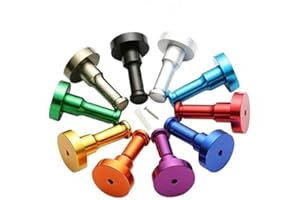 HOMCA Set di 10 ganci colorati in alluminio, per cappotto, da bagno, porta gancio, montaggio a parete, per vestiti, asciugamani, vestiti, cappelli, accessori