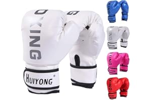 Huining - Guantoni da boxe per bambini, per bambini e bambini, per allenamento da 3 a 12 anni