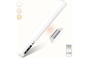 bravzurg Bezprzewodowa lampka LED z czujnikiem ruchu, lampka LED LED do ładowania bezprzewodowa magnetyczna szafka USB, lampki na biurko z pilotem, flexo bar baterie do ściany lustro kuchnia łazienka