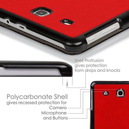 ForeFront Cases® Neue Leder Hülle / Tasche / Case / Cover für Samsung Galaxy Tab 3 Lite 7.0 T110 – Rundum-Geräteschutz und intelligente Auto-Sleep-Wake-Funktion mit 3-JAHRES-GARANTIE VON FOREFRONT CASES - 7