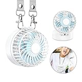 EasyAcc Super-Mini ventilatore portatile Lanyard Ventilatore 2600mAh Ventolatore ricaricabile a batteria Ventilatore palmare Mini ventilatore pieghevole USB con 3 velocità regolabili Adatto per attività all' interna ed esterna - Bianco
