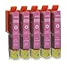 Price comparison product image 5 ink cartridges compatible with Epson 24-XL T2436 (Light Magenta) for Epson XP-55 XP-750 XP-760 XP-850 XP-860 XP-950 XP-960