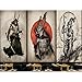 Produktbild Sumo Wandbild Vintage japanische Ukiyo-e Tattoo Krieger Wandtattoo Nostalgisch nahtlose Wandbild Kochen Sushi Footwear Club