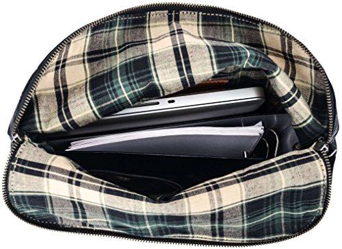 Gusti Leder studio „Neal“ Laptoprucksack Rucksack Lederrucksack Laptop-Rucksack 15″ Apple MacBook 15 Zoll Klassiker Allrounder Büffelleder Echt Leder Vintage Schwarz 2M52-20-6 - 3